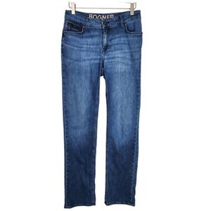 BOGNER Jeans Womens 28 Blue‎ Grace Feminine Fit Straight Leg Stretch Denim Zip
